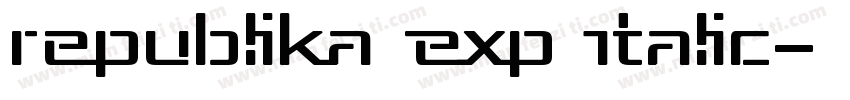 Republika Exp Italic字体转换